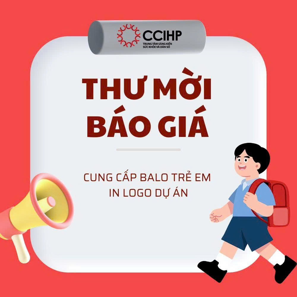THƯ MỜI BÁO GIÁ  - CUNG CẤP BALO TRẺ EM IN LOGO DỰ ÁN