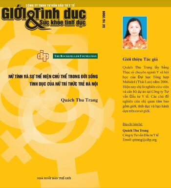 Nữ tính và sự thể hiện chủ thể trong đời sống Tình dục của nữ trí thức trẻ Hà Nội, số 16, 2008
