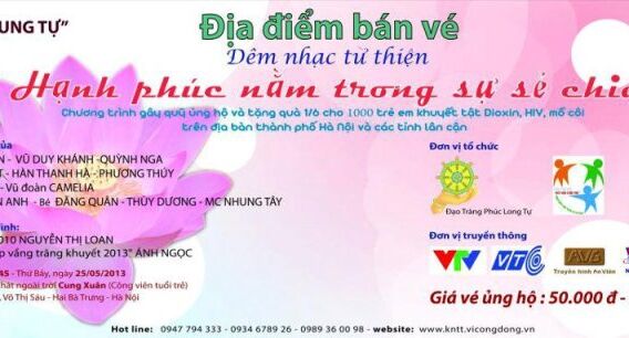 Đêm nhạc từ thiện: Hạnh phúc nằm trong sự sẻ chia