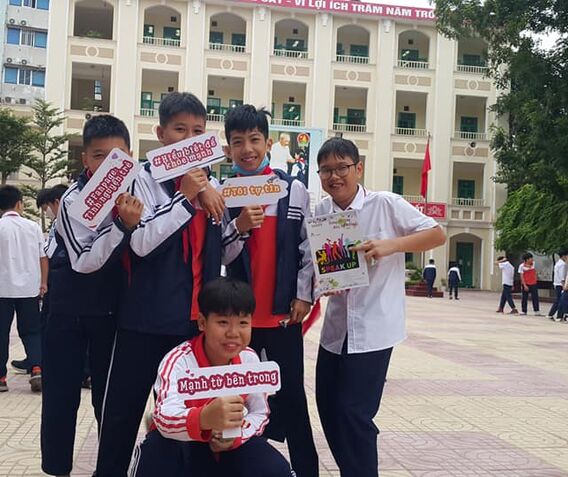 Khám phá booth truyền thông của các bạn Tình nguyện trẻ trường THCS Lý Thường Kiệt