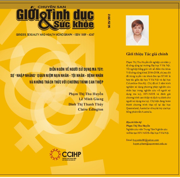 Diễn ngôn về người sử dụng ma túy: sự “nhập nhằng” quan niệm nạn nhân - tội nhân - bệnh nhân và những thách thức với chương trình can thiệp, số 25, 201