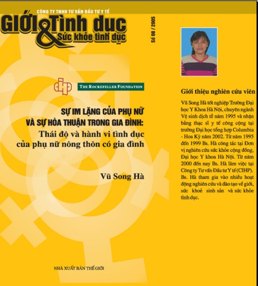 Sự im lặng của phụ nữ và sự hoà thuận trong gia đình: Thái độ và hành vi tình dục của phụ nữ nông thôn có gia đình, số 8, năm 2005
