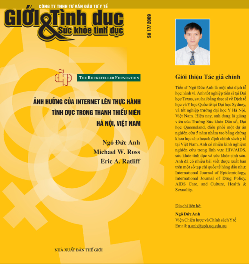 Ảnh hưởng của Internet lên thực hành tình dục trong thanh thiếu niên Hà Nội, Việt Nam, số 17, năm 2009