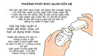 Cách sử dụng sữa mẹ đã bảo quản