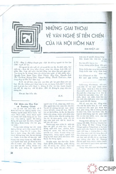 Giai thoại về Huy Cận trên báo Đời (1970)