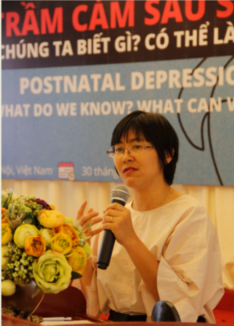 Bà Hoàng Tú Anh - Phó giám đốc CCIHP phát biểu khai mạc